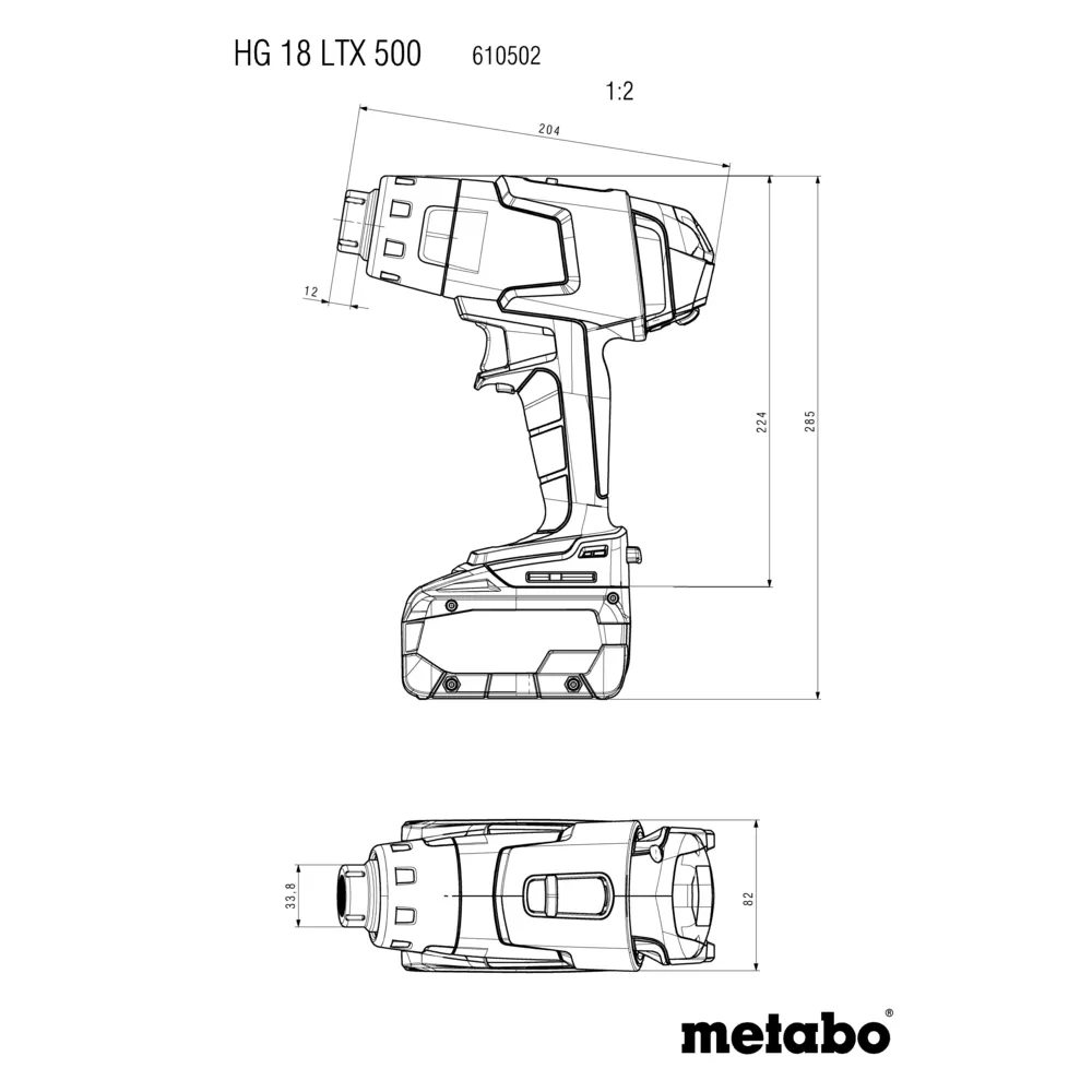 Máy Thổi Hơi Nóng Dùng Pin Metabo HG 18 LTX 500 Máy Thổi Hơi Nóng Dùng Pin Metabo HG 18 LTX 500